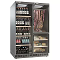 Refrigerator Freezer With Multiple Compartments For Wine Bottles Sausages Ham And Cheese Storage