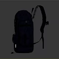 Navy Blue Canvas Backpack With Adjustable Straps Multi Functional Pockets For Daily Commute And Travel