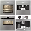 Modern Built in Oven Kitchen Appliance With Interior Shelf Design And Temperature