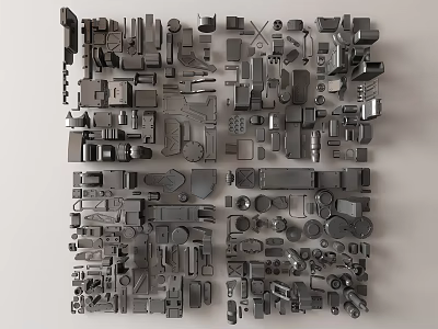 Diverse Assortment of Hardware Tools Featuring Wrenches Screwdrivers Hammers Bolts and Nuts 3d model