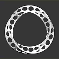 Elegant White Circular Fashion Bracelet With Unique Hollow Cutout Design And Modern Style