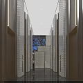Contemporary Elevator Lobby Interior With Recessed Lighting Polished Marble Floors And Wooden Accents
