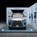 Modern display stand car stand 3d model