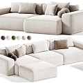 Modern Plush Sectional Sofa Design With Modular Components And Color Options