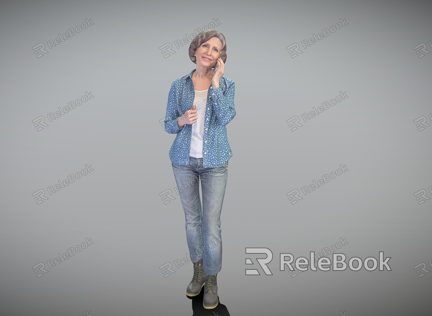 Phone Call Ladies Denim Ladies Casual Ladies model