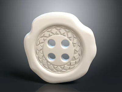 button carved 3d model