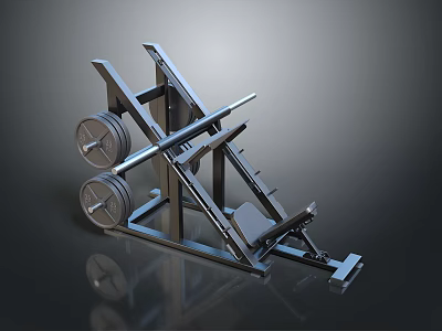 Professional Weight Bench With Barbell And Weight Plates For Home Gym Use 3d model