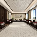 New Chinese Reception Room VIP Room 3d model