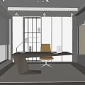 Modern study 3d model