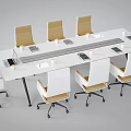 Modern Conference Table and Chair Conference Table 3d model