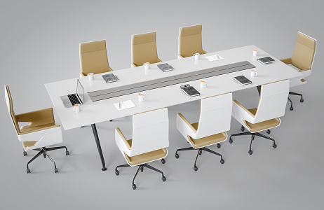 Modern Conference Table and Chair Conference Table 3d model