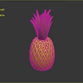 Fresh Yellow Pineapple With Green Leaves And Textured Surface On Dark Background