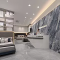 Modern Furniture Showroom With Bed Displays Sofas And Spacious Bright Interior Design