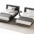 Modern single bedside table 3d model