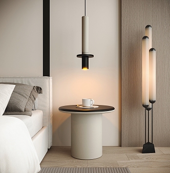 Modern lamp combination bedside chandelier 3d model