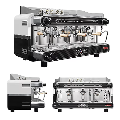 Smart Coffee Machine With Modern Design Stainless Steel And Multiple Brew Heads 3d model