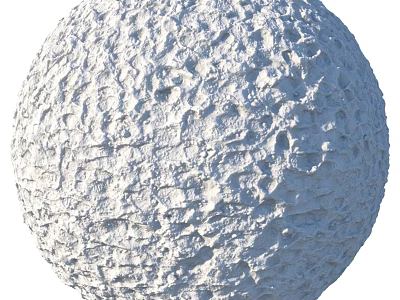 White 3D Sphere Component with Rough Textured Surface and Detailed Structure 3d model