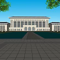 New Chinese Teaching Building Office Building Cave Style Architecture School Architecture Hotel Architecture Nursing Home Industrial Park Activity Center Service Center Complex Building 3d model
