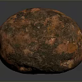 Roasted Sweet Potato With Charred Surface And Orange Red Hue On Dark Reflective Background