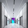Elevator hall SU model 3d model