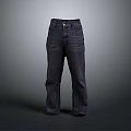 Man Wearing Dark Straight Leg Jeans With Pocket And Zipper