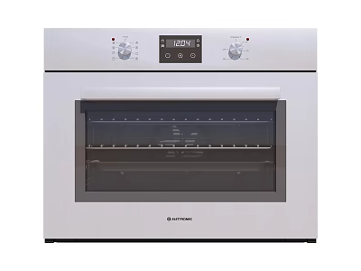 Silver Joyoung Built In Oven Kitchen Appliance With Digital Display And Control Knobs 3d model