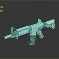 Modern Tactical Rifle Design With Scope Magazine And Metal Barrel Features