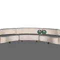 Modern Multiplayer Sofa Shaped Sofa 3d model