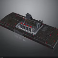 Industrial Technical Equipment Platform With Control Panel And Cylindrical Units