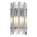 Modern Wall Lamp with Vertical Glass Tubes and Chrome Frame for Indoor Home Lighting