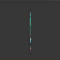 Glowing Blue Enchanted Magic Sword With Fantasy Design And Illuminated Effects