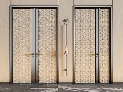 Modern Double Door Mother Door Entry Door Room Door Bedroom Door 3d model
