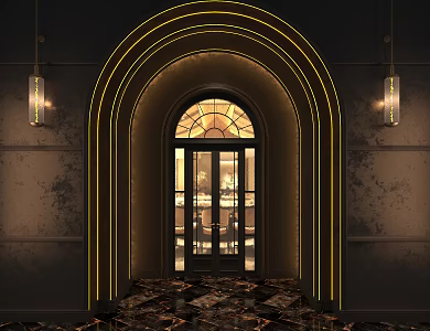 Villa Gate Arch 3d model