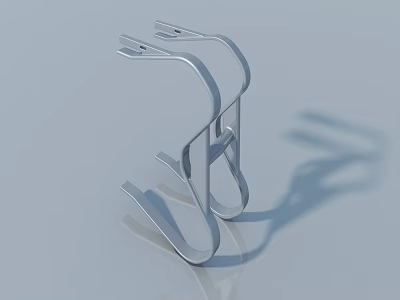 Modern Hinged Door Design With Sleek Metal Frame And Smooth Operation 3d model