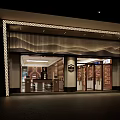 Liquor Store Storefront Design With Traditional Chinese Elements Illuminated Signage And Window Displays