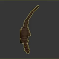 Pixelated Brown T Rex Dinosaur Model With Sharp Teeth Standing On Dark Background