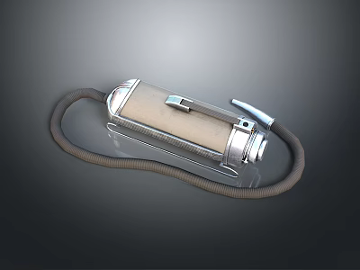 Industrial Mechanical Device With Cylindrical Fabric Body And Flexible Hose 3d model