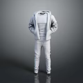 Gray Casual Hoodie And Sweatpants Set For Fashionable Comfortable Daily Wear