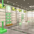 Modern Retail Store Interior With Display Shelves Products And Bright Lighting Fixtures