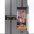 Modern Elegant Shoe Cabinet Design With Wooden Doors And Storage Compartments
