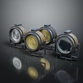 Sleek Car Alloy Wheels With Gold Accents Displayed On Black Reflective Surface