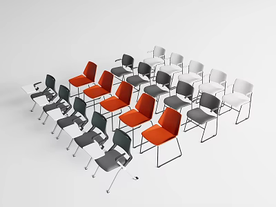 Modern Training Chair Conference Chair 3d model