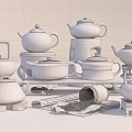 New Chinese Teapot Purple Sand Pot 3d model