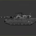 Modern Military Tank Vehicle With Camouflage Paint Turret Machine Gun And Tracks