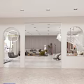 Modern Public Office Space Interior Design With Open Layout Sofas And Green Plants