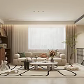 Modern Living Dining Room With Projection Screen Scenic View Coffee Table Wavy Rug And Decor