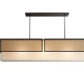 Modern Rectangular Pendant Lights With Sleek Metal Frames And Multiple Design Styles 3d model