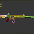 Modern Tactical Rifle With Black And Silver Finish Long Barrel And Rail System