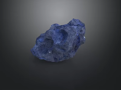 Blue Rockery Stone with Natural Holes and Textured Surface for Garden Landscape Decoration 3d model