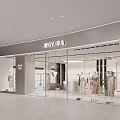 Elegant Modern Clothing Store Interior Featuring Glass Windows Mannequins And Fashion Apparel